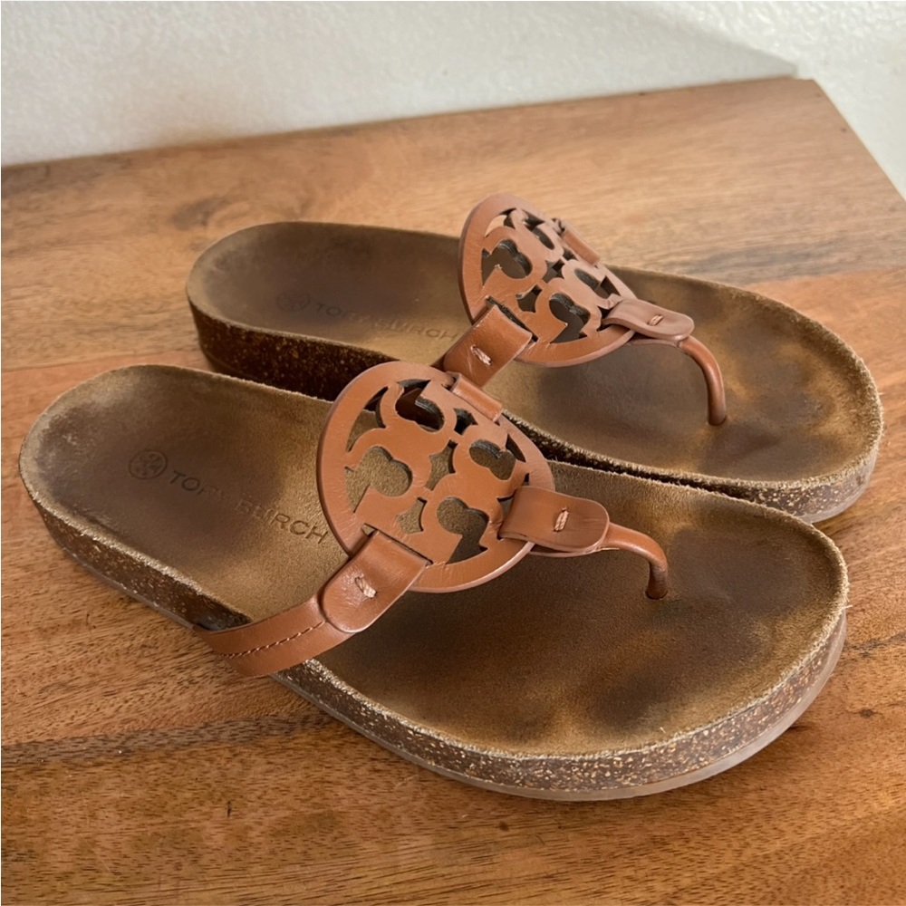 Tory Burch MILLER CLOUD CALF
LEATHER / CORK COLOR CLASSIC CUOIO / NATURAL Size 8 - Picture 12 of 12